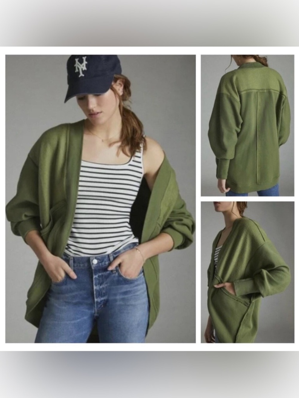 Anthropologie Pilcro Aubrey fleece oversized draped cardigan L / XL